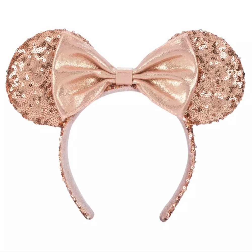 DISNEY Champagne Gold Sequin Minnie Mouse Ears